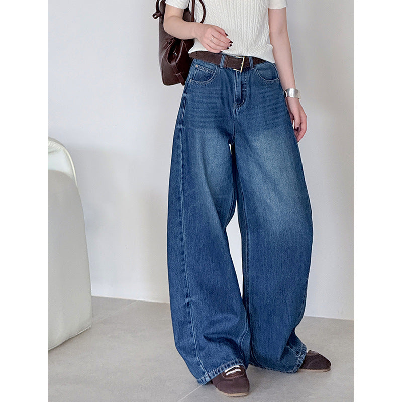High Waisted Wide Leg Jeans with Ultra-Thin Cotton Fabric