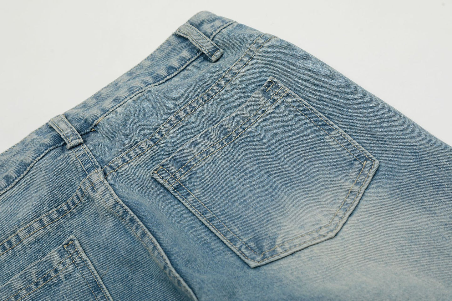 Butterfly Lace Stitching Design Jeans with Bootcut Style