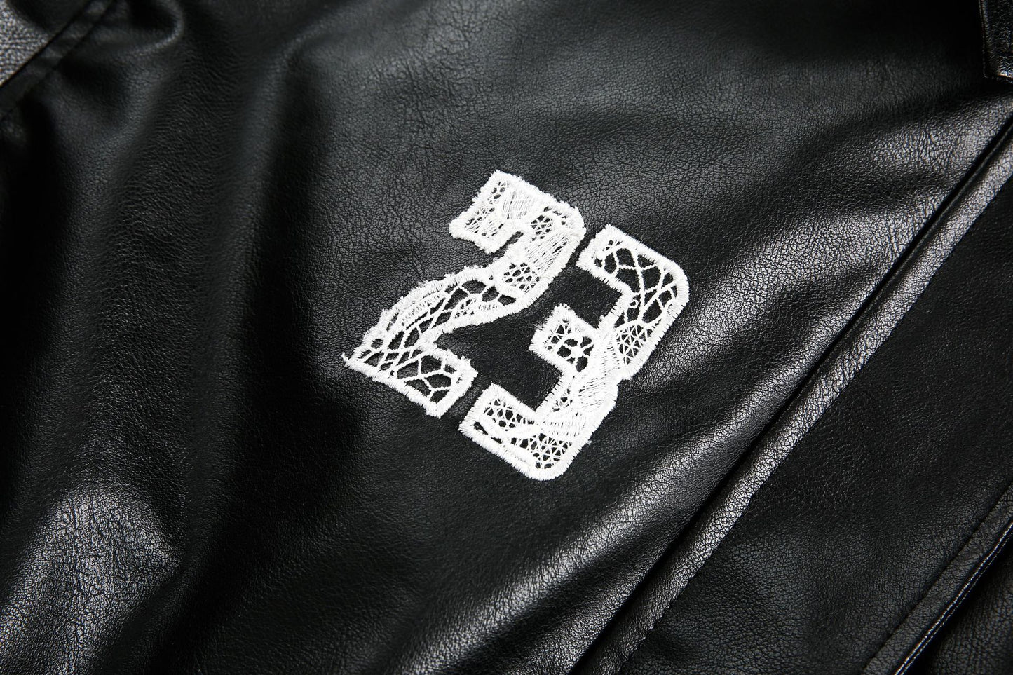 Lapel Jacket with Lace Embroidery and Cute Style Details