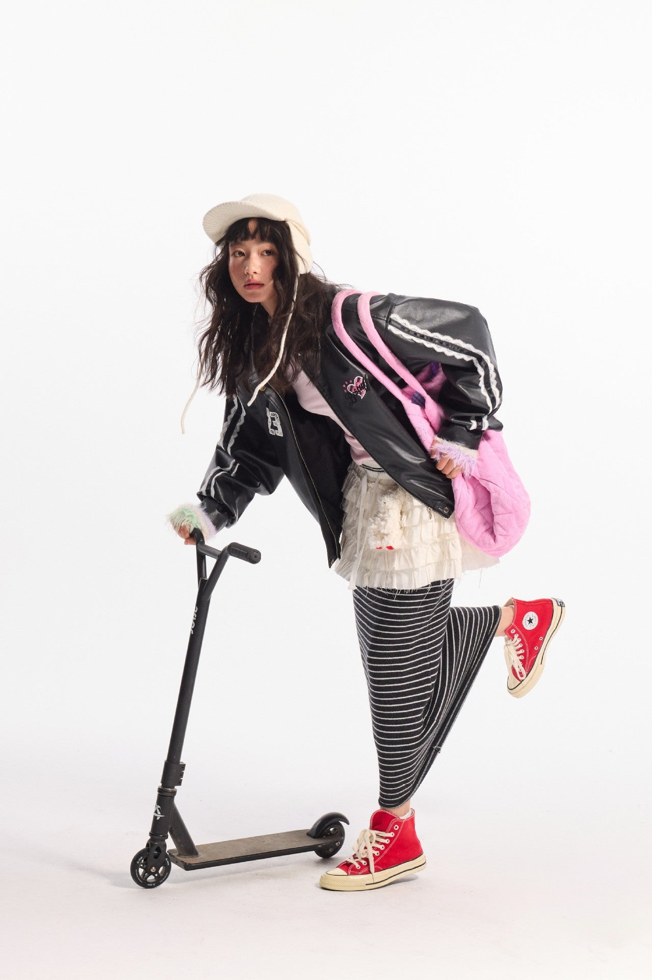 Lapel Jacket with Lace Embroidery and Cute Style Details