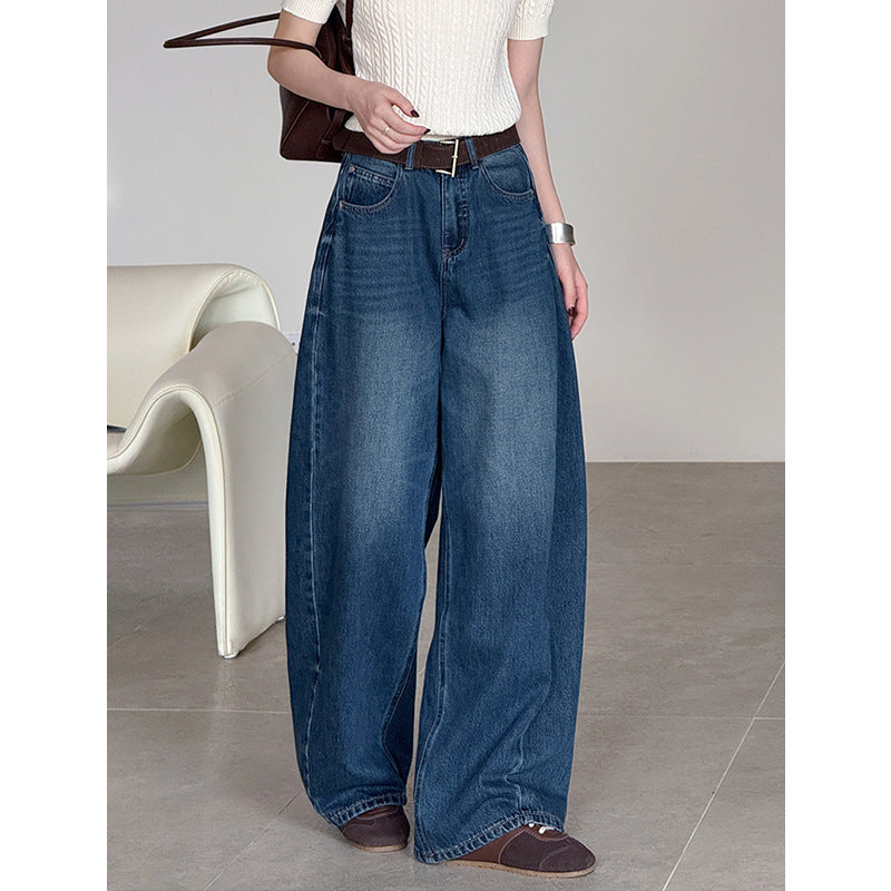 High Waisted Wide Leg Jeans with Ultra-Thin Cotton Fabric