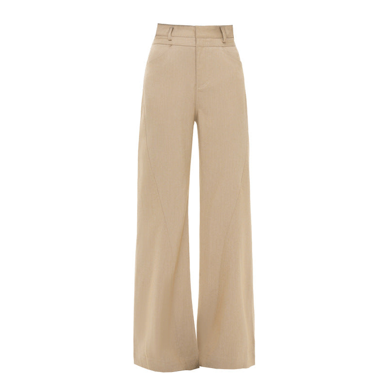 Wide Leg Pants with Draping Effect for Effortless Style and Comfort