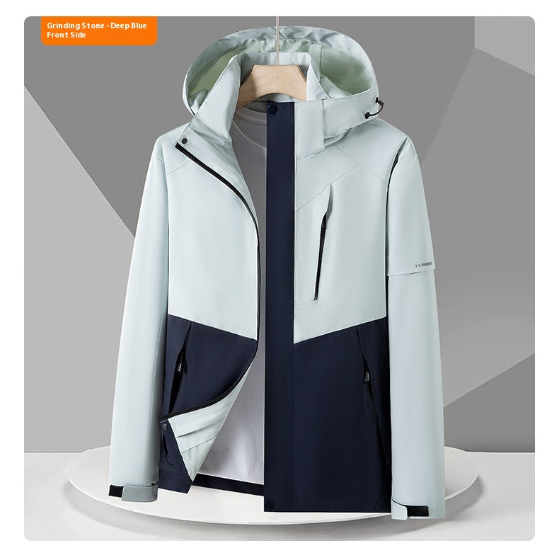 Shell Jacket with Waterproof and Windproof Features for All Seasons