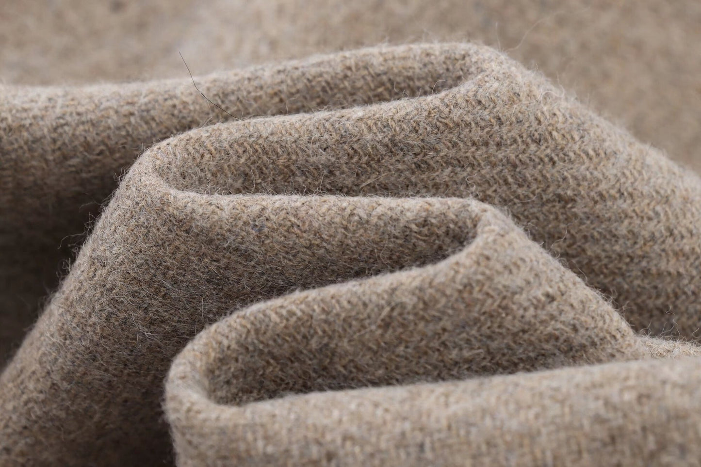 French Style Blended Scarf Coat with Faux Fur Collar