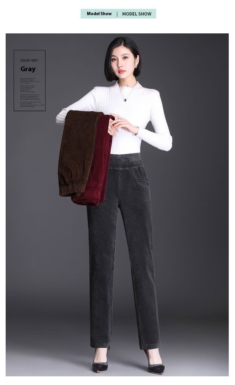 All-match Loose Slim-fit Straight-leg Pants with Micro Elasticity