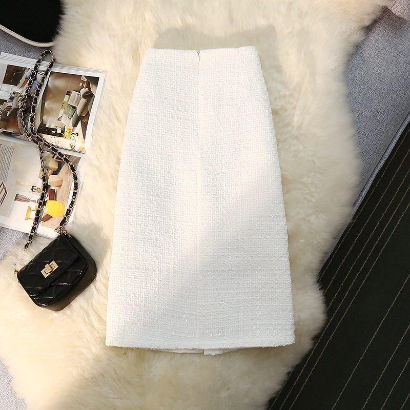 High Waist Slimming A-Line Skirt with Stylish Pocket Design