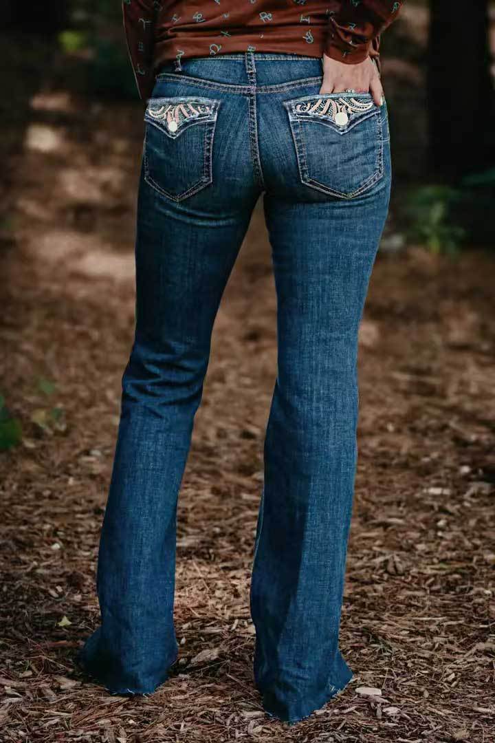 Bootcut Trousers with High Elasticity for Casual Street Style