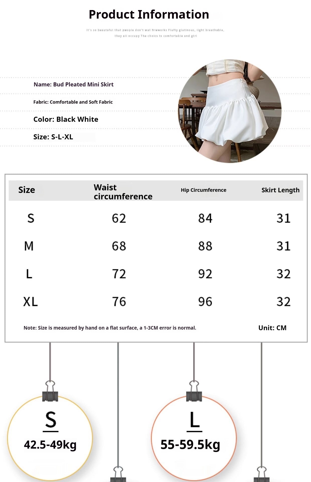 Ballet Style White Bud Skirt with Korean Fashion Charm