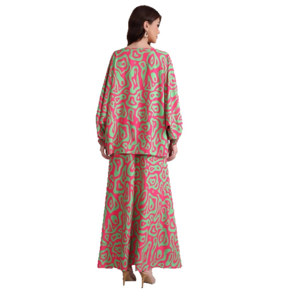 Plus Size Printed Skirt with Geometric Pattern for Casual Style