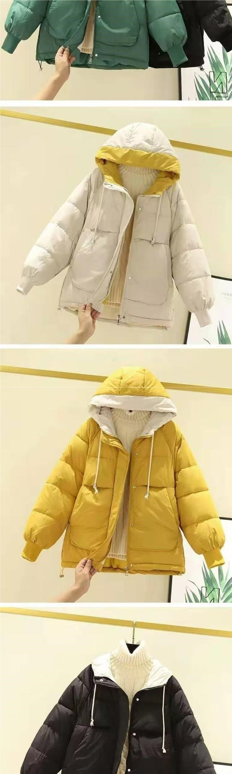 Short Winter Cotton Coat with Stylish Design for Students