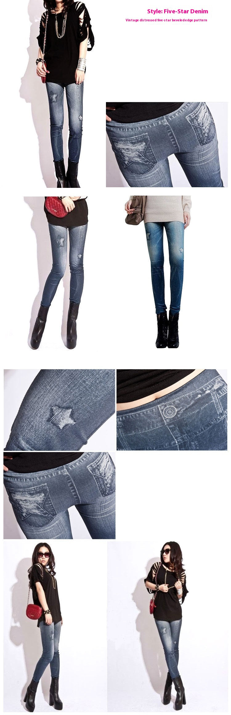 Leggings Stretch Slim-fit with 3D Pattern Design and Medium Elasticity
