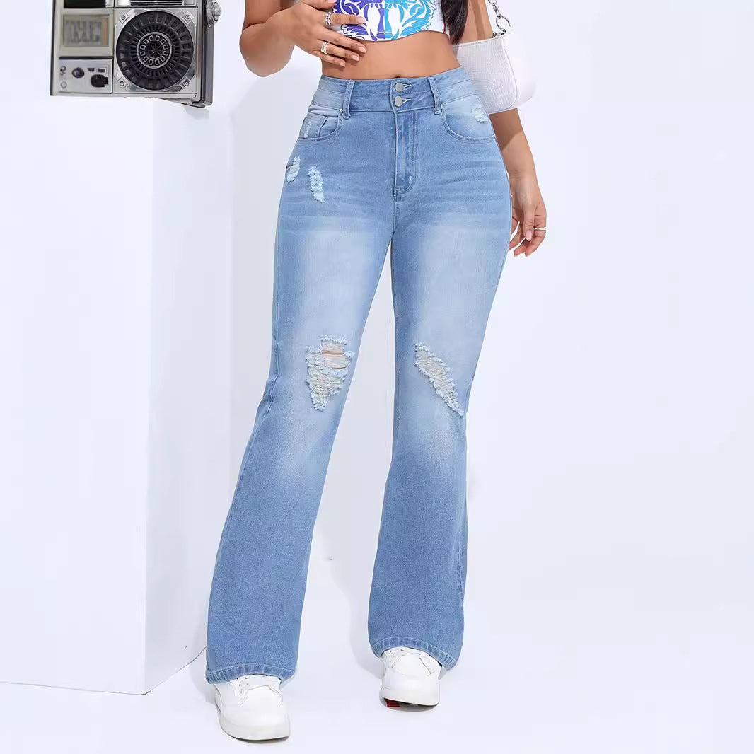 Denim Trousers with High Elasticity for All-day Comfort