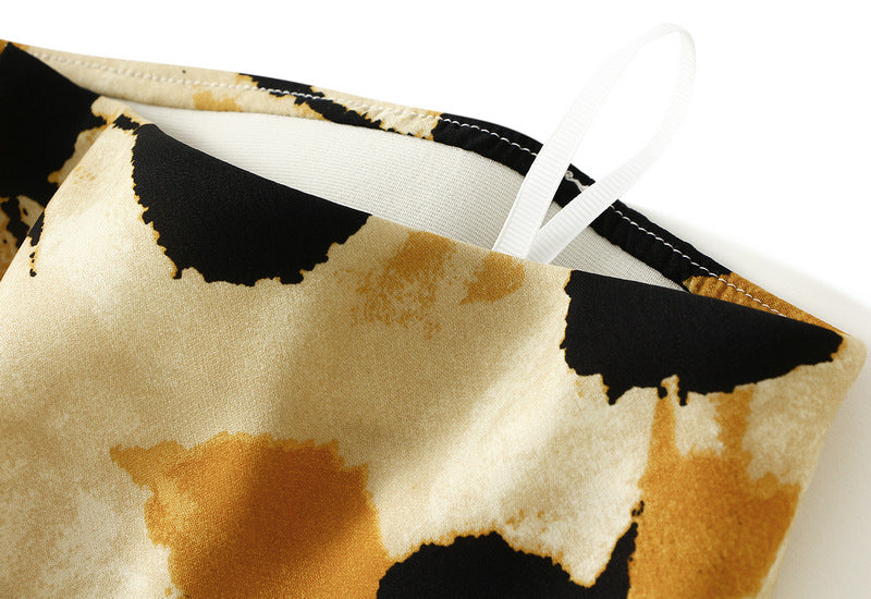 Floral Fishtail Skirt with High Waist Slimming Design