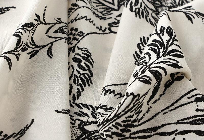 Floral Fishtail Skirt with High Waist Slimming Design