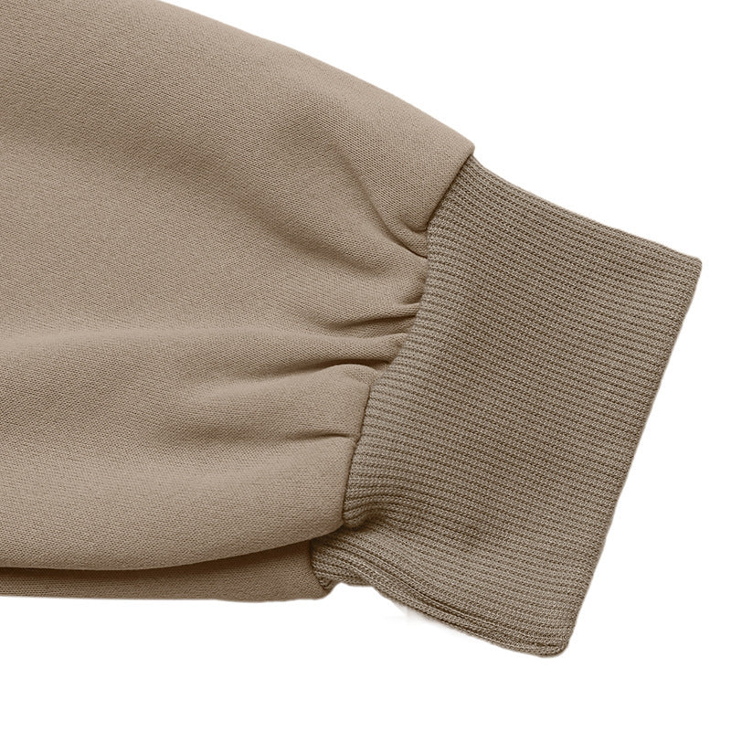 Casual Loose Jacket Coat with Zipper Detail for Effortless Style