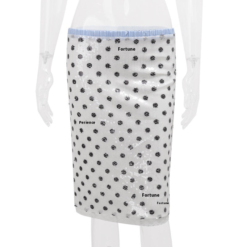 Retro Dots Printed Low Waist Slimming Tutu Skirt for Stylish Looks