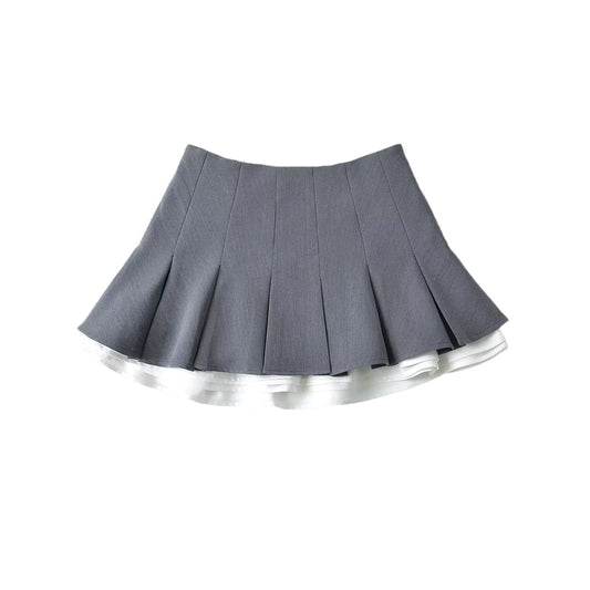 Pleated Skirt with Micro Elasticity for Stylish Socialite Look