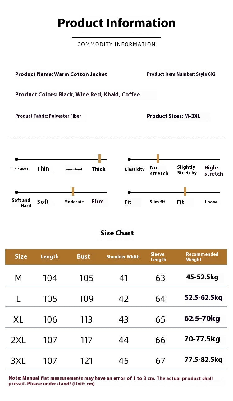 Mid-length Slimming Cotton Coat with Cinched Style and Pockets