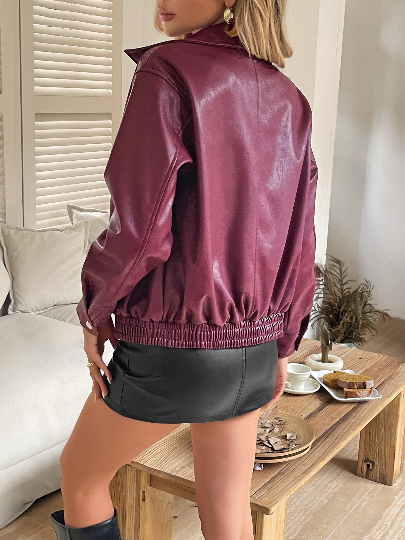 Long Sleeve Coat with Zipper Detail for Stylish Outerwear