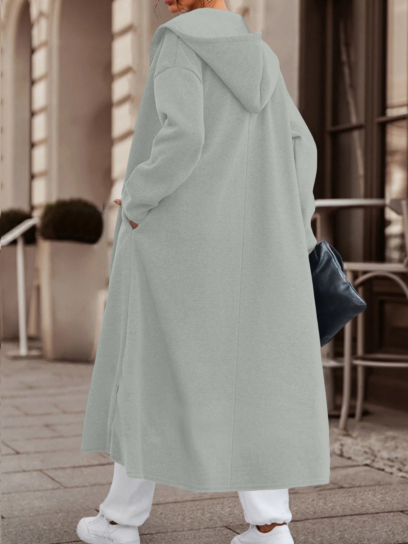 Long Cardigan Jacket with Versatile Colors and Cozy Fabric