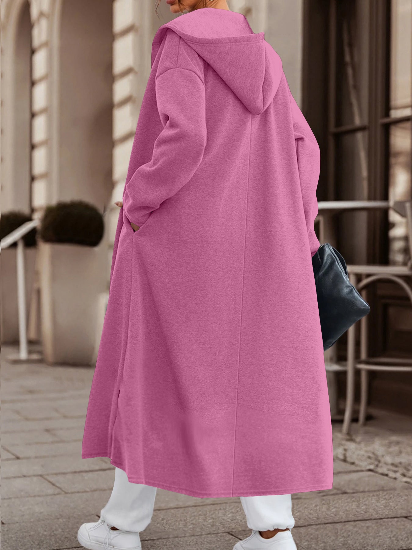 Long Cardigan Jacket with Versatile Colors and Cozy Fabric