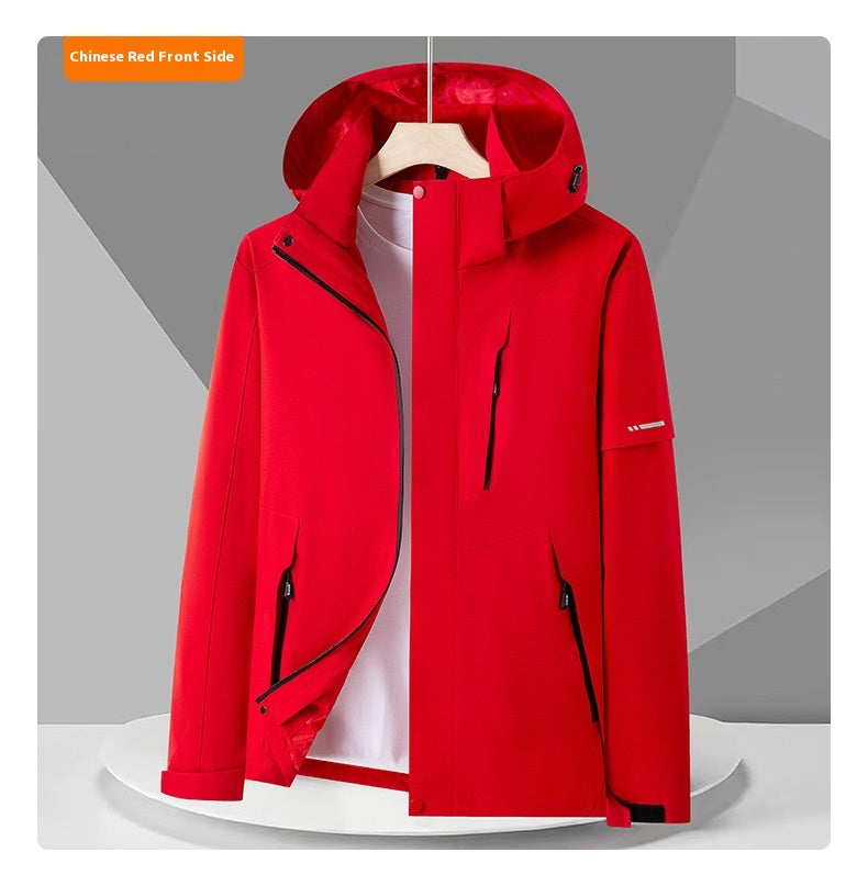 Shell Jacket with Waterproof and Windproof Features for All Seasons