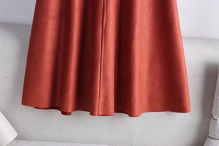 High Waist Slimming A-Line Umbrella Skirt with Pleated Design