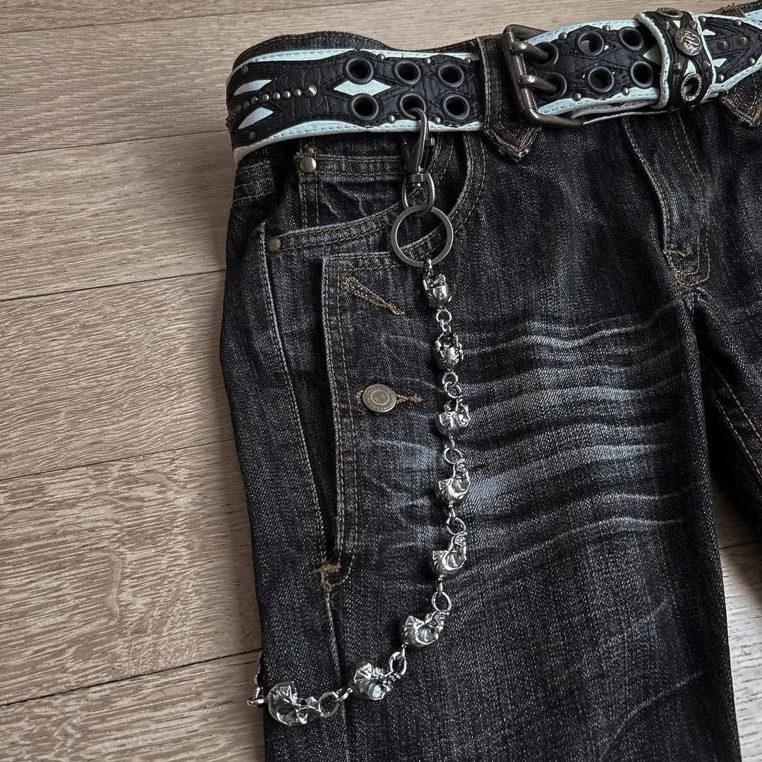 Embroidered Jeans with Unique 3D Design Bootcut Trousers