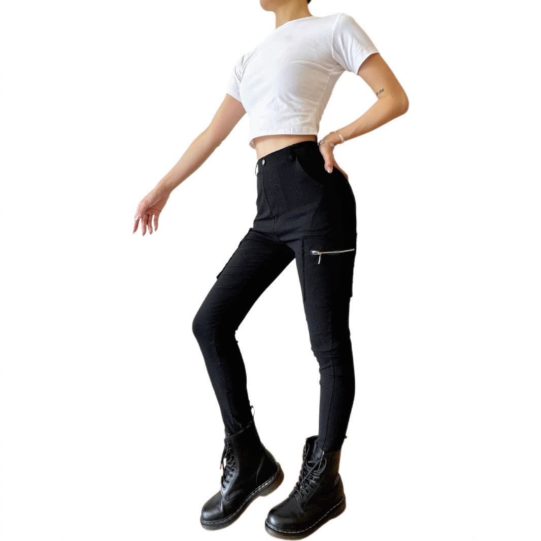 Tights Cross-border Overalls with Medium Elasticity Casual Pants
