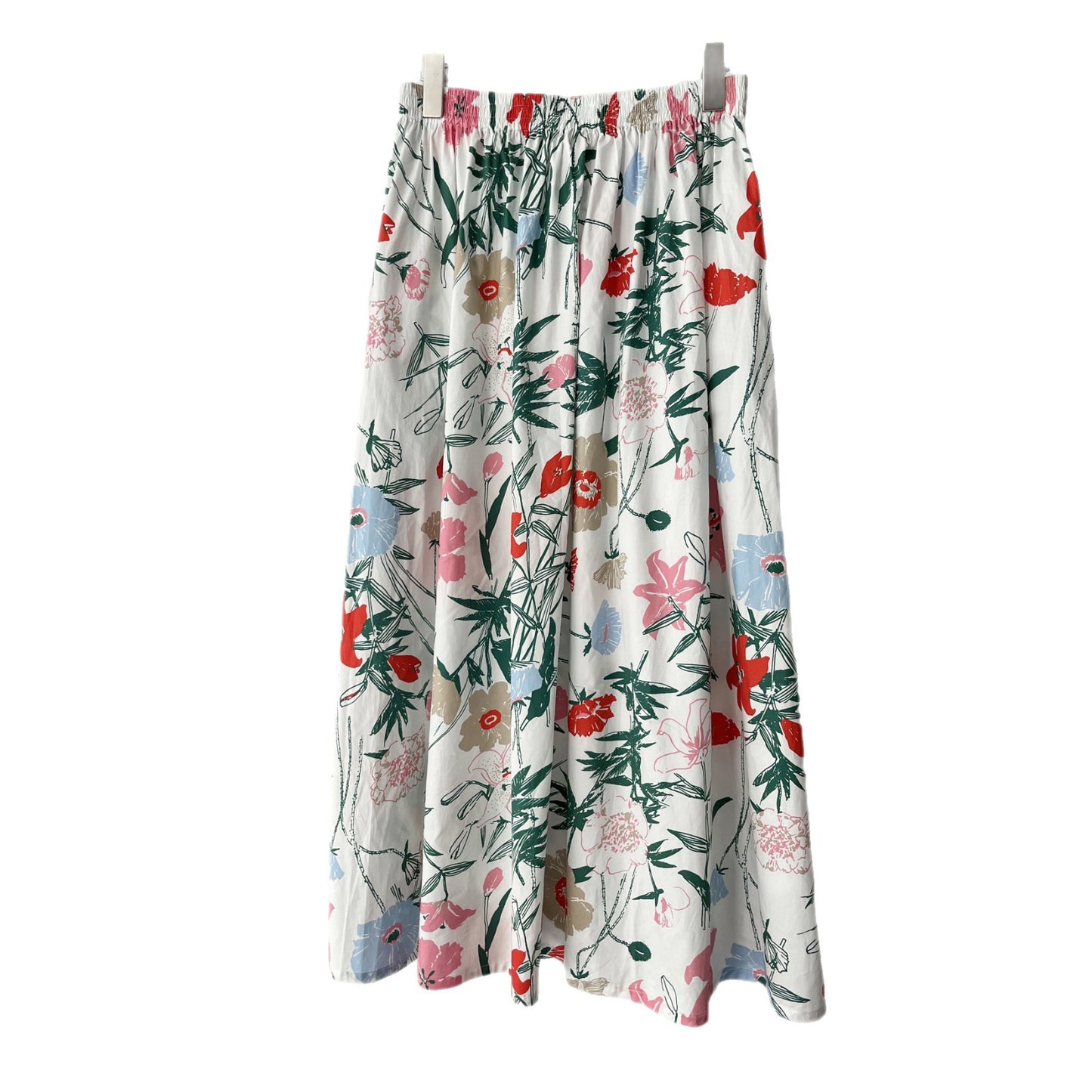 High Waist Slimming A-Line Skirt with Comfortable Cotton Fabric