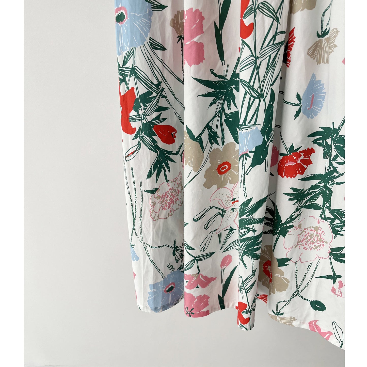 High Waist Slimming A-Line Skirt with Comfortable Cotton Fabric