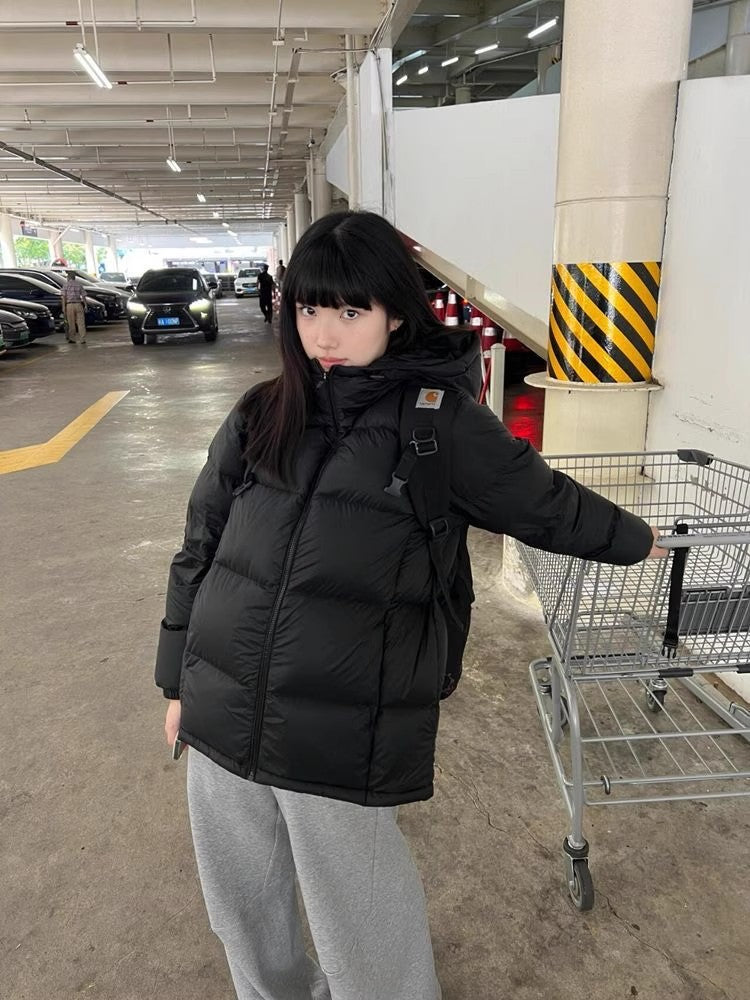 Down Cotton-padded Jacket with Hood for Ultimate Warmth and Comfort