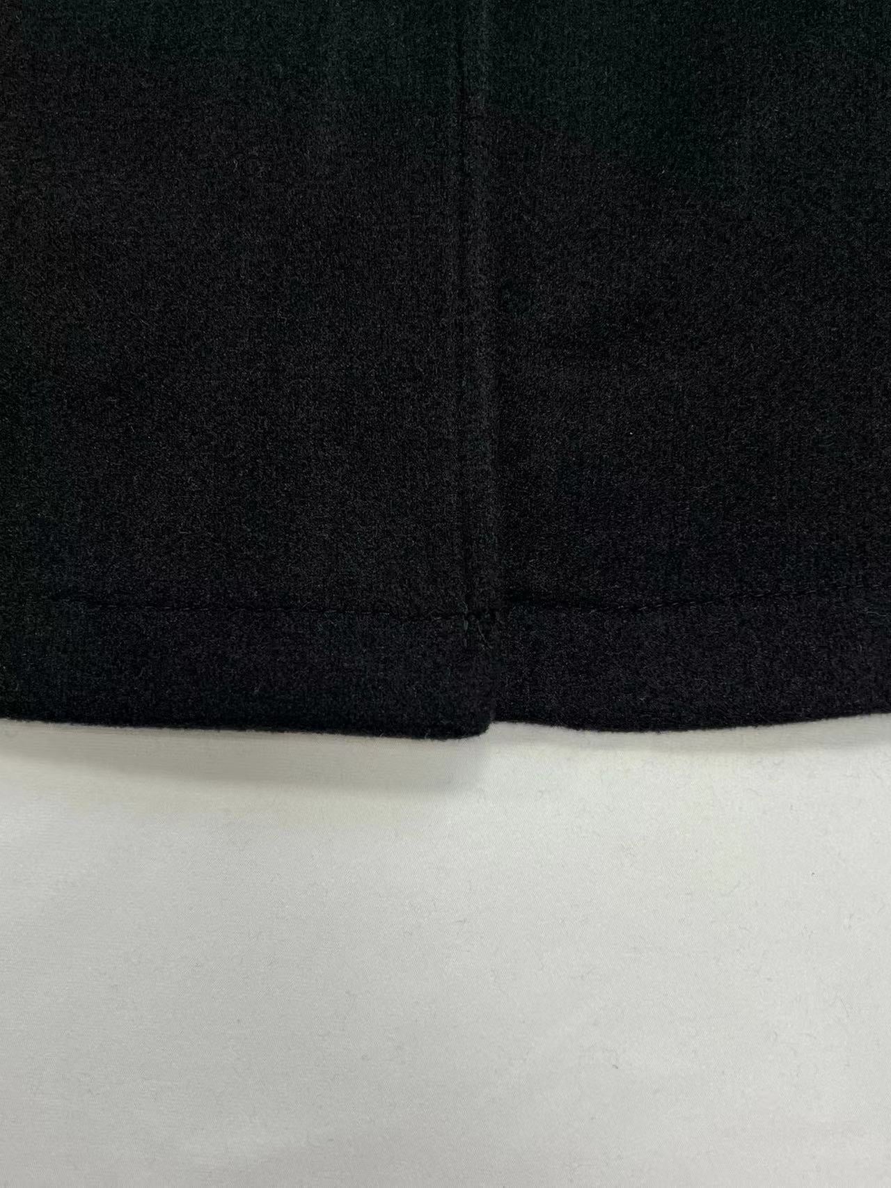 Minimalist Long Sleeve Lapel Button Slim-fit Woolen Coat