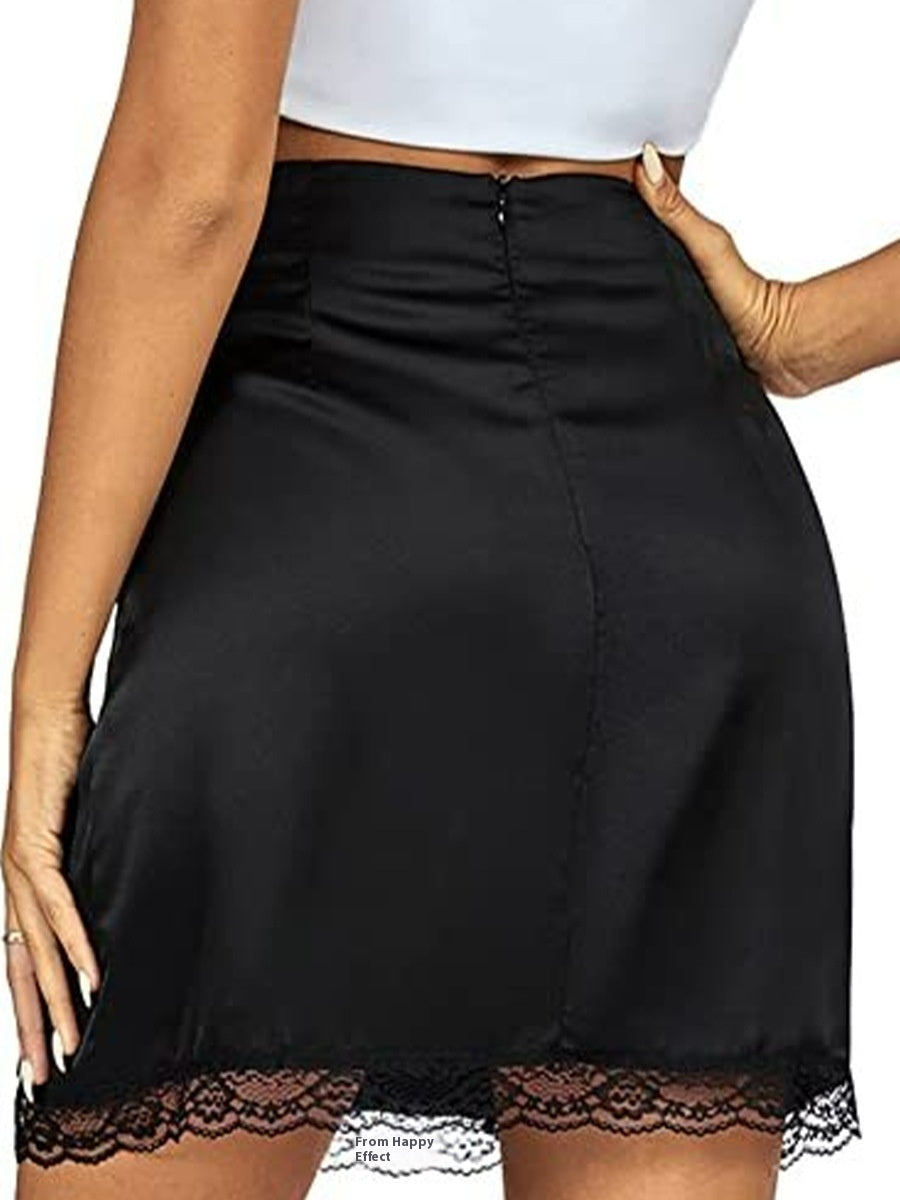 Half Length Skirt with Lace Edge for a Flirty Look