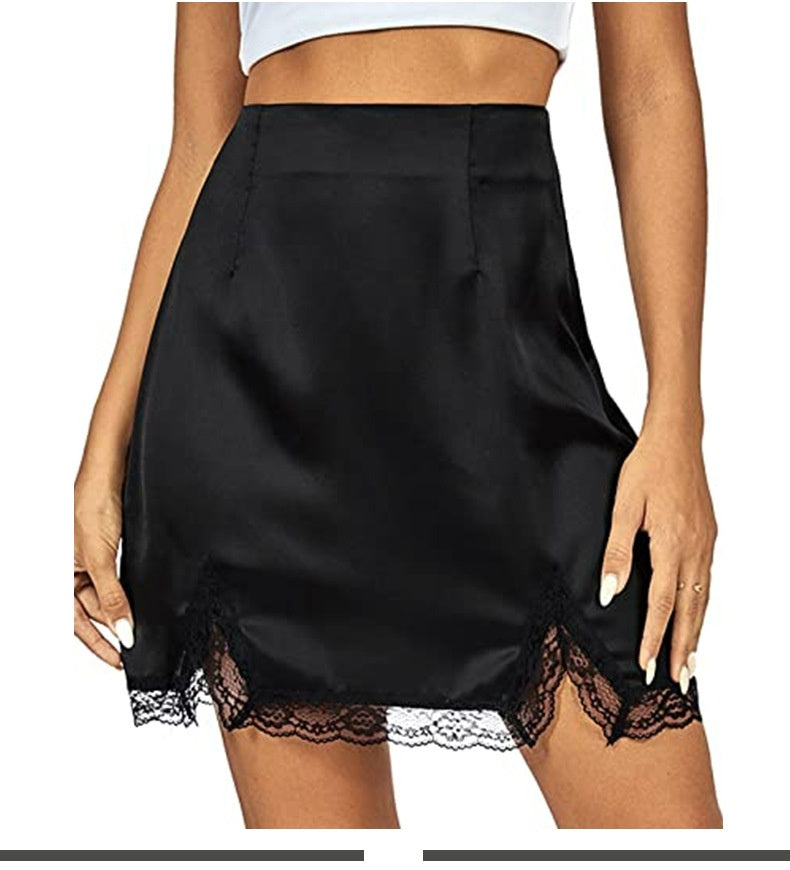 Half Length Skirt with Lace Edge for a Flirty Look