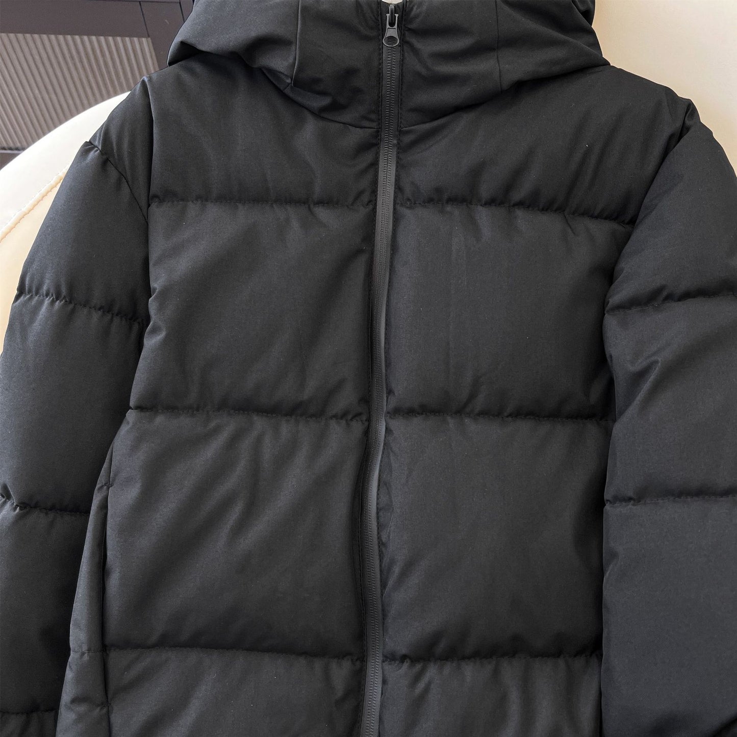 Down Cotton Jacket with Windproof Hood for Ultimate Comfort