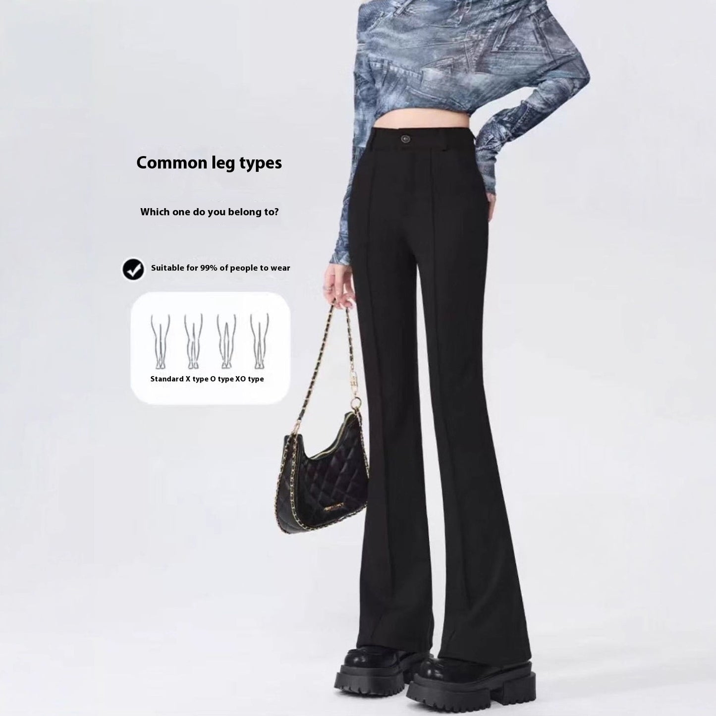 High Waist Anti-Wrinkle Slimming Flared Pants for Effortless Style