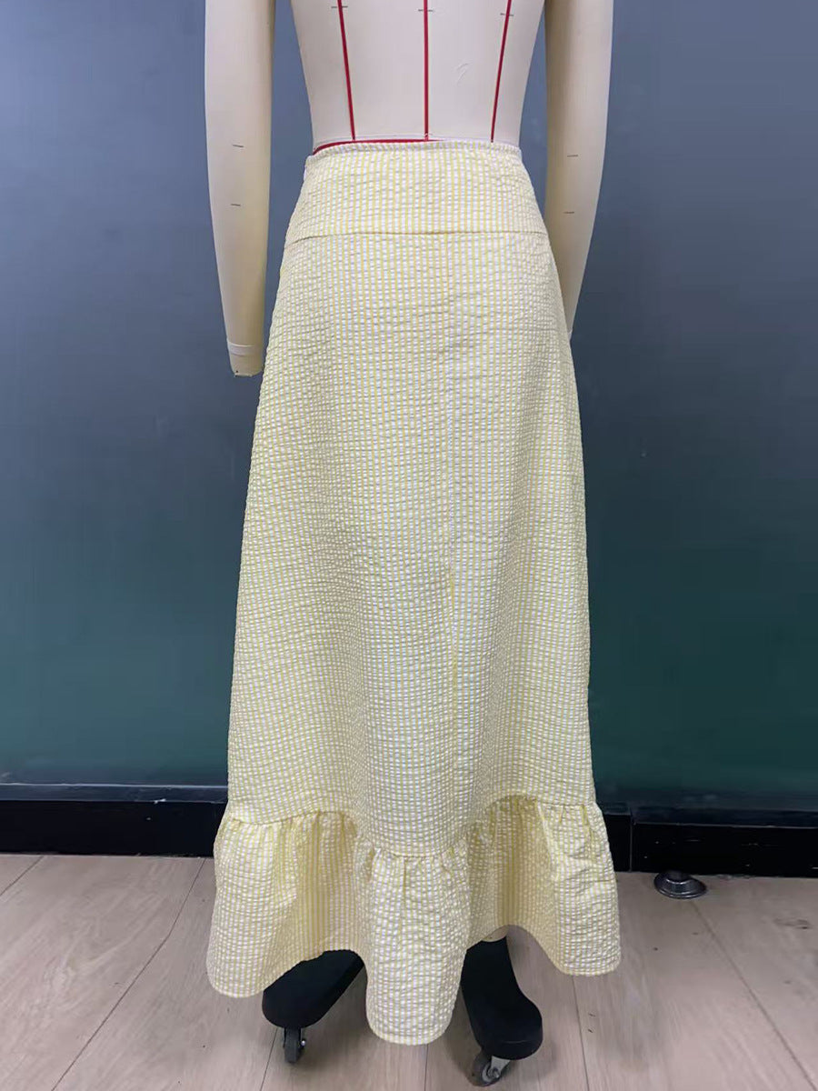 Umbrella Skirt with Solid Color Design for Effortless Style