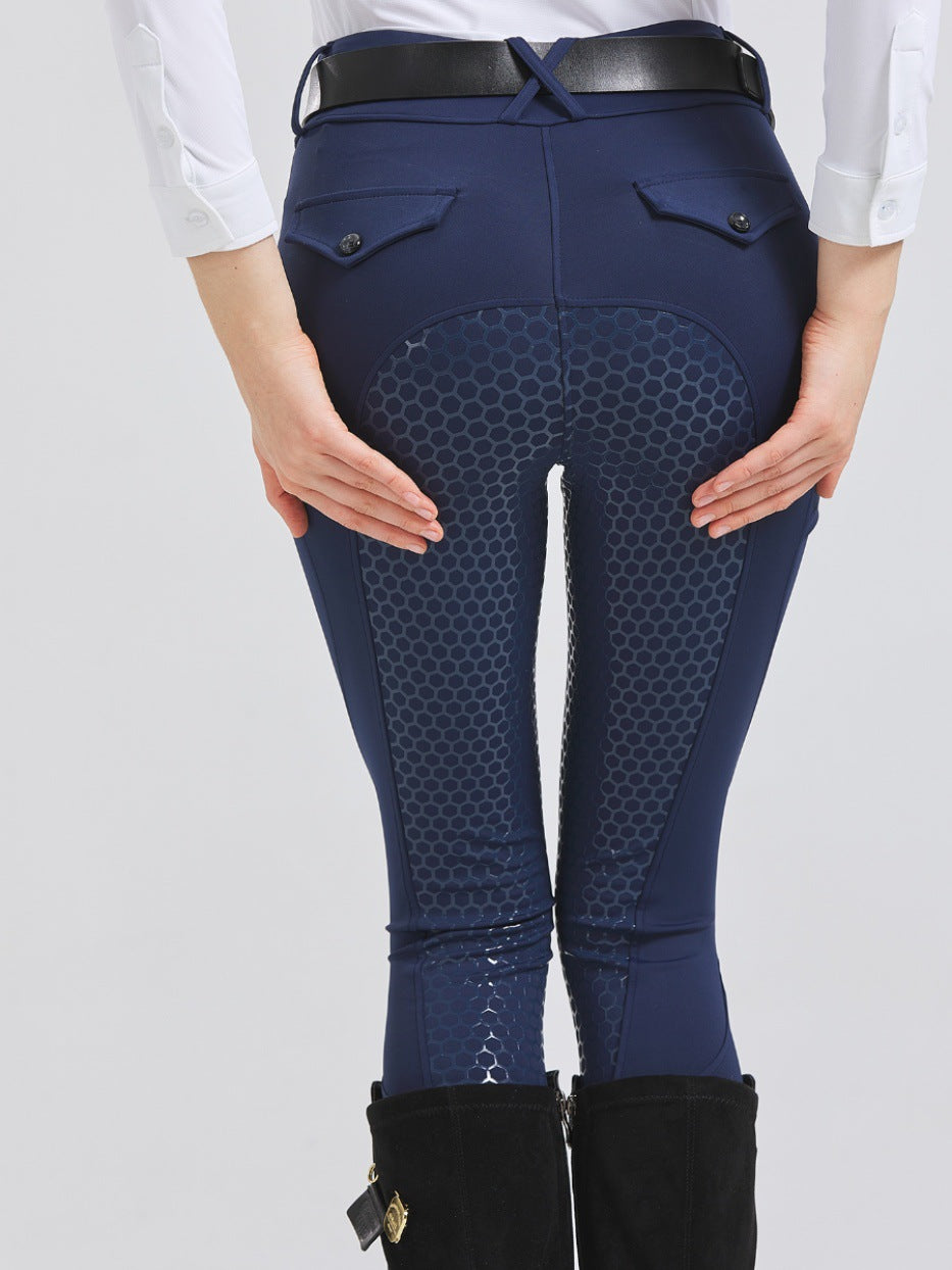 Stretch High-Waist Quick-Drying Pants with Stylish Honeycomb Patterns
