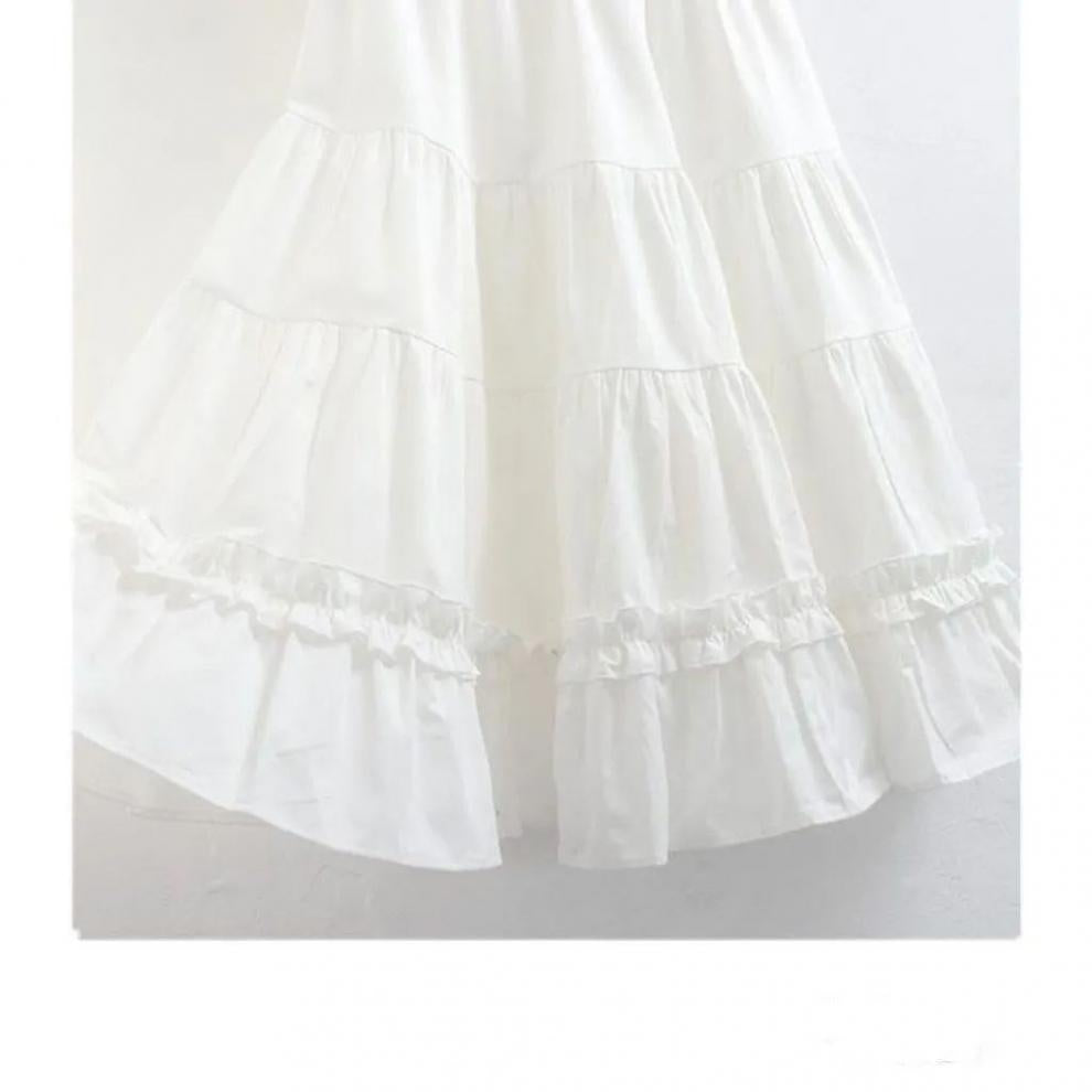 Pleated Umbrella Skirt with Flattering Tiered Design