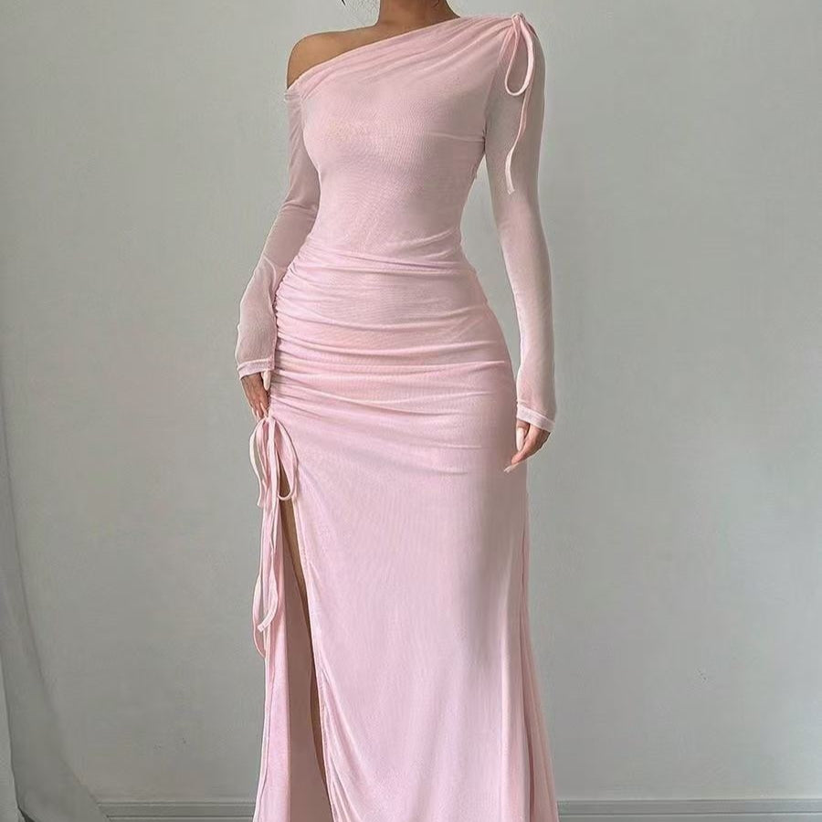 Slim Knit Dress with Long Sleeve and Elegant Style for Every Occasion