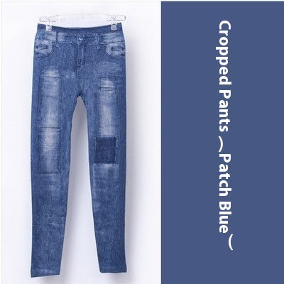 Leggings Stretch Slim-fit with 3D Pattern Design and Medium Elasticity