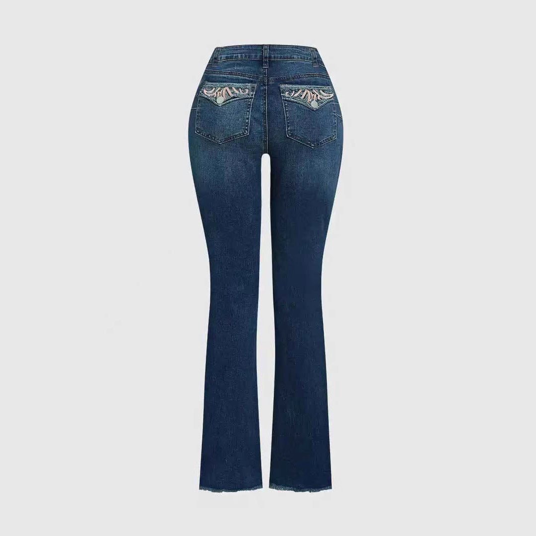 Bootcut Trousers with High Elasticity for Casual Street Style