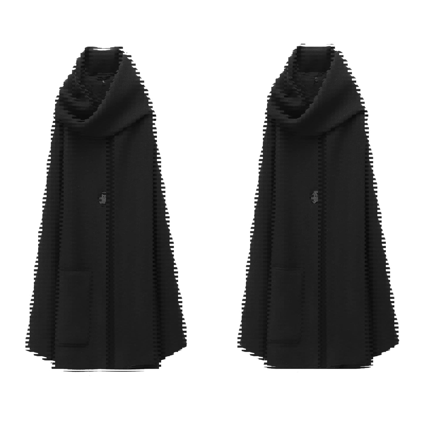 French Style Blended Scarf Coat with Faux Fur Collar