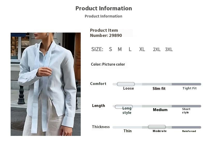 Casual Long Sleeve Shirt with Solid Color and Loose Fit Design