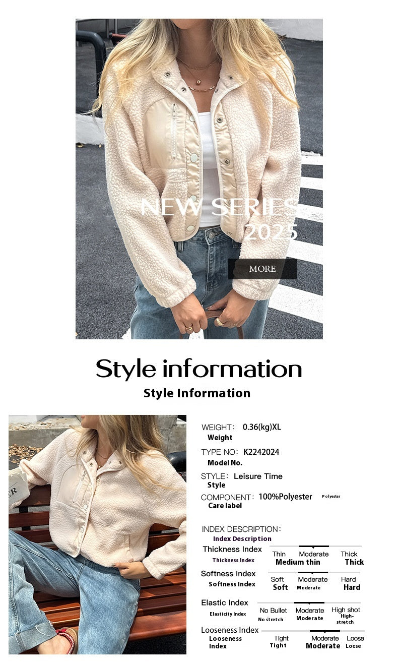 Long-sleeved Jacket with Loose Fit for Effortless Style