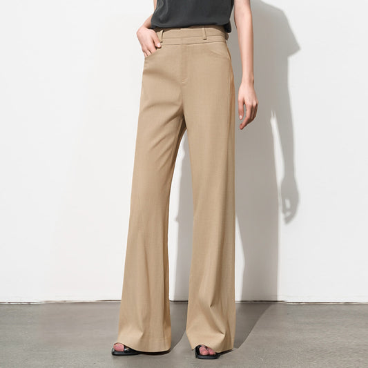 Wide Leg Pants with Draping Effect for Effortless Style and Comfort