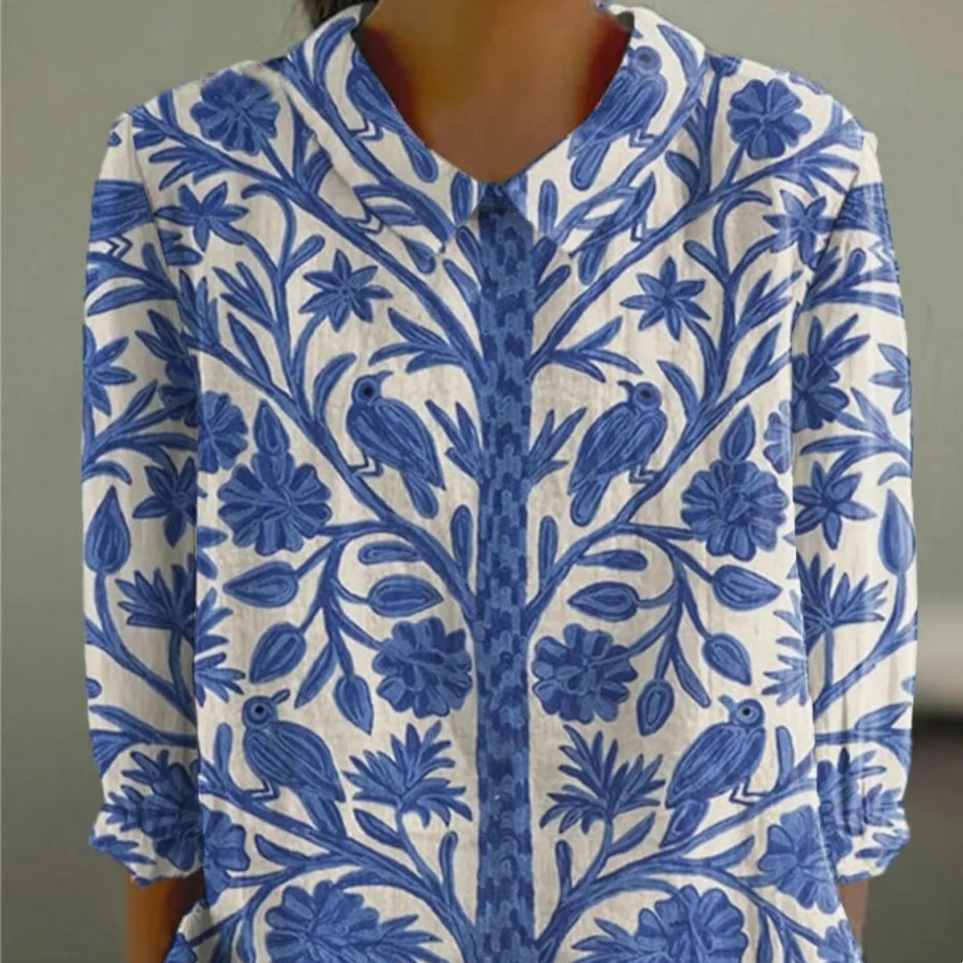 Floral Casual Shirt with 3D Effect for Effortless Summer Style