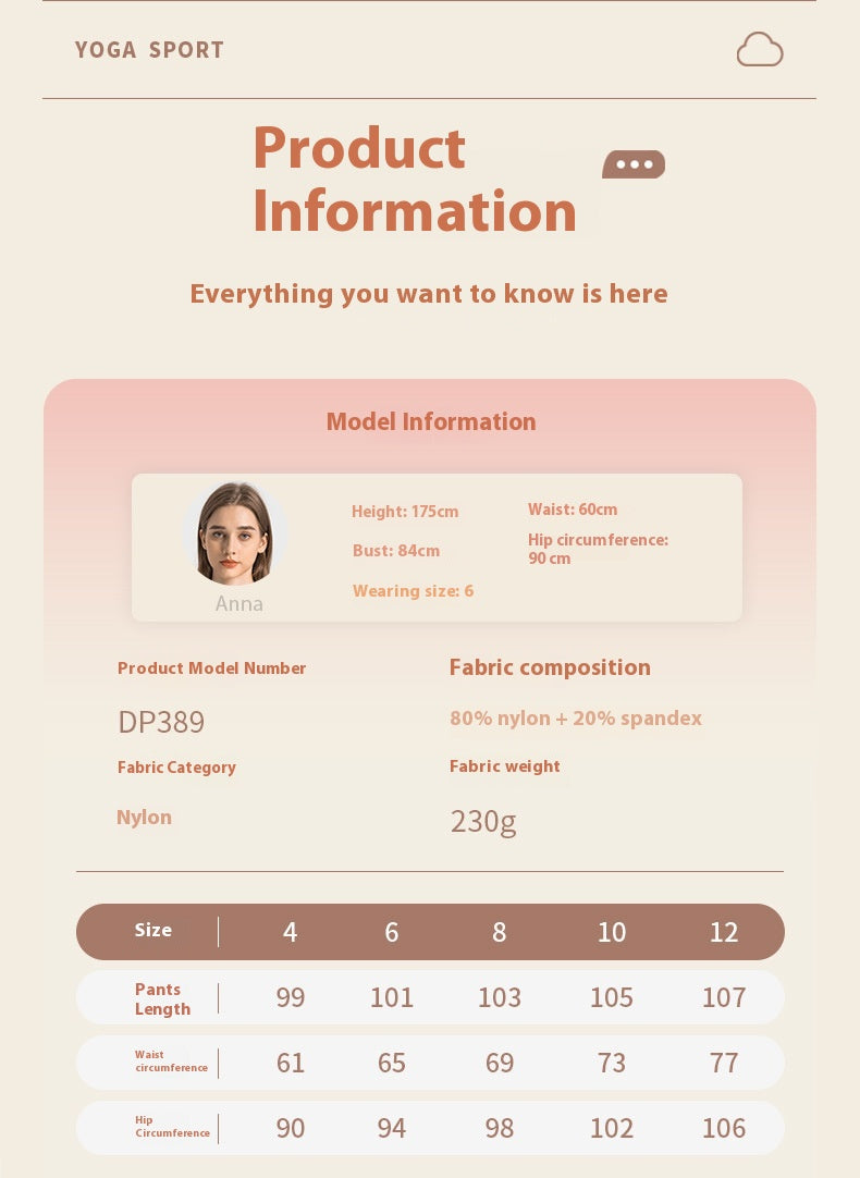 High Waist Hip Lift Sports Pants with Comfortable Cotton Blend Fabric