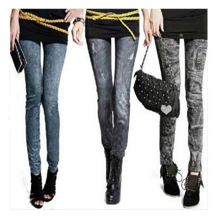 Leggings Stretch Slim-fit with 3D Pattern Design and Medium Elasticity